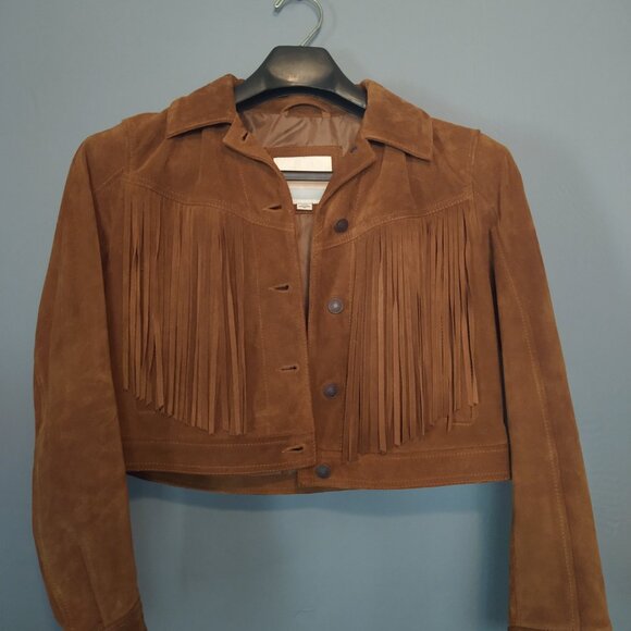 American Eagle Genuine Suede Fringe Jacket - Picture 4 of 8